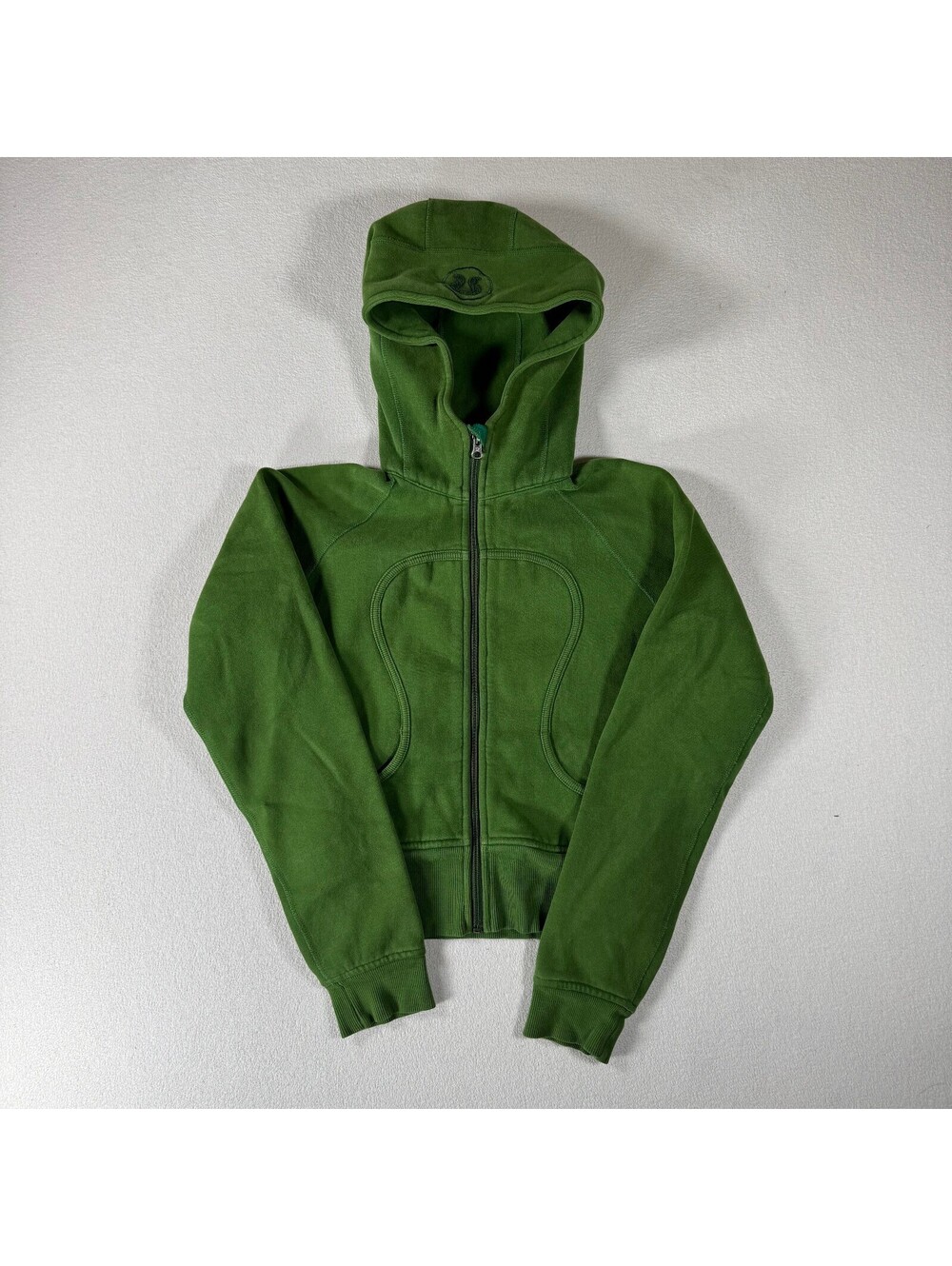 Vintage Y2K Lululemon Scuba Green Zip-Up Hoodie Jacket
